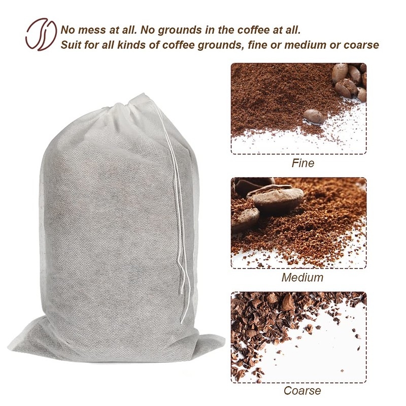 50pcs No Mess Large Cold Brew Bags, 8x12 inch Disposable