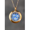 Forget-Me-Not Locket with Chain 50 cm 925 Silver 18 Carat