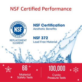 AQUA CREST ADQ73613401 Refrigerator Water Filter, Replacement for LG® LT800P®, ADQ73613402, ADQ73613408, ADQ75795104, 46-9490, LSXS26326S, LMXC23746S, LMXC23746D (Pack of 3)