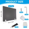 PATIKIL 40x60cm Desk Divider, 4 Sets Desk Privacy Panel Acrylic