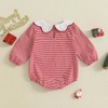 Newborn Baby Girls Christmas Outfit Doll Collar Smocked Santa Reindeer