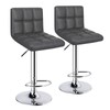 ERGOSEAT Bar Stools Set of 2, Armless Adjustable Swivel Barstools