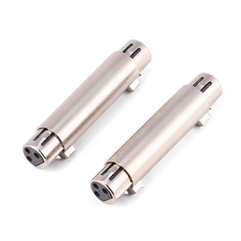 CYSFETENA 2 x XLR Male 3-Pin Copper Contacts Audio Microphone XLR Adapter for Microphones Mixers and Guitar Audio Connections