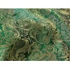wowfabric4less123 Green Gold Paisley Metallic Brocade Fabric 60” Width Sold