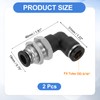 sourcing map 2Pcs Push to Connect Fittings, 5/16"x5/16" Tube OD