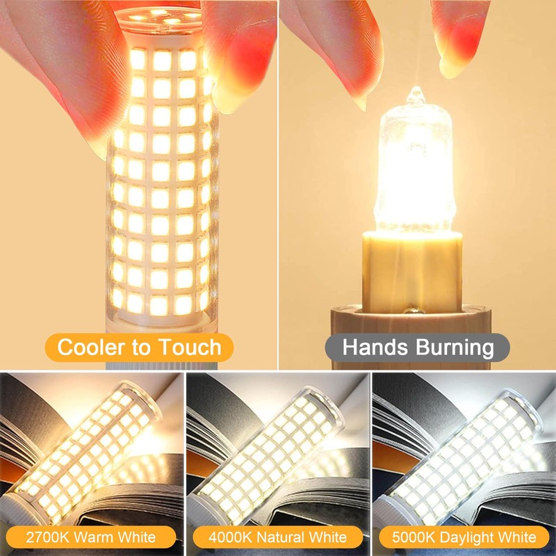 DUMILOO G9 LED Bulb 6W,60W Halogen Equivalent,2700K Warm White,High Brightness