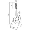 Christoph Palme Screw Hook M10 x 140 mm Ceiling Hook