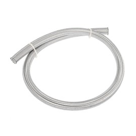 X AUTOHAUX Oil Line Hose Fuel Line Hose Gasoline Tube AN12 1M Universal Braided PTFE Stainless Steel Compatible with E85