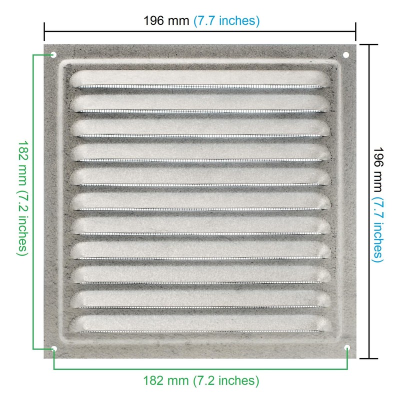 Air Vent Cover Made from Galvanized Steel 20 x 20