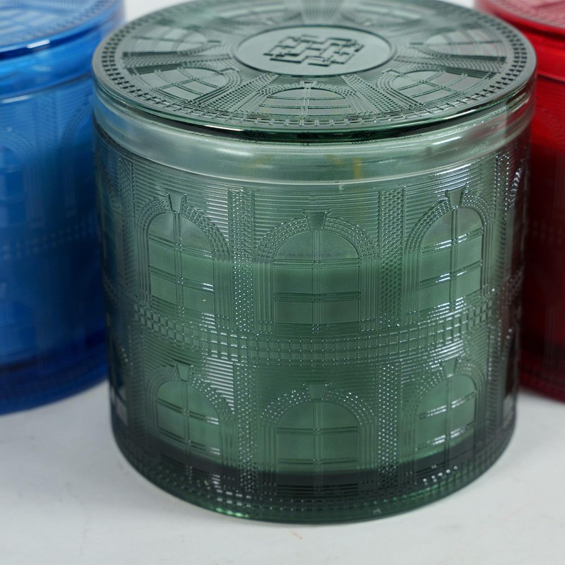 Set of 3 Festive Woods Holiday Candles Long Lasting Jar