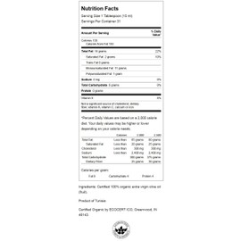 Swanson Certified 100% Organic Extra Virgin Olive Oil Cold Pressed 16 fl Ounce (1 pt) (473 ml) Liquid