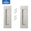 HOMOTEK 2 Pack 150mm Flush Sliding Closet Door Pulls, Recessed