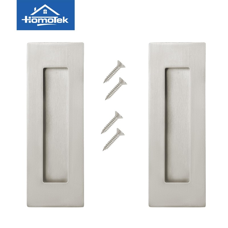 HOMOTEK 2 Pack 150mm Flush Sliding Closet Door Pulls, Recessed