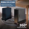 Adjustable Mobile CPU Stand, Ventilated Computer Tower Stand PC Tower