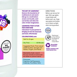 Colorations Metallic Gel Paint Gallon - Set of 2, Silver & Gold (Item # MGCAPSET)