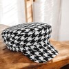 Houndstooth Pattern Hat Chic Fiddler Cap for Women – Fashionable