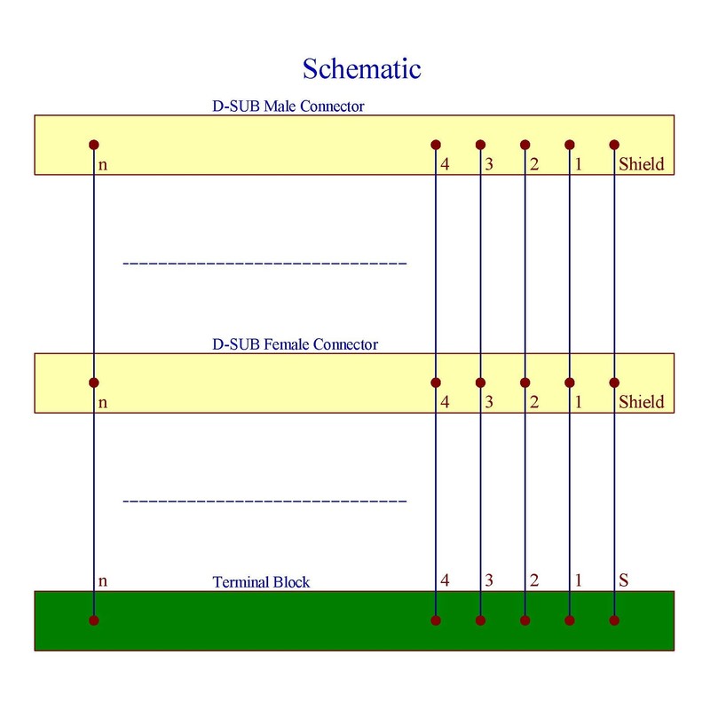 D-SUB Male-Female Breakout Board Terminal Block Interface Module (DB25)