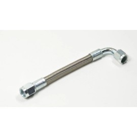 Fragola 8.5" Long -6 AN Female To 6 AN 90 Braided Stainless Steel Hose Assembly