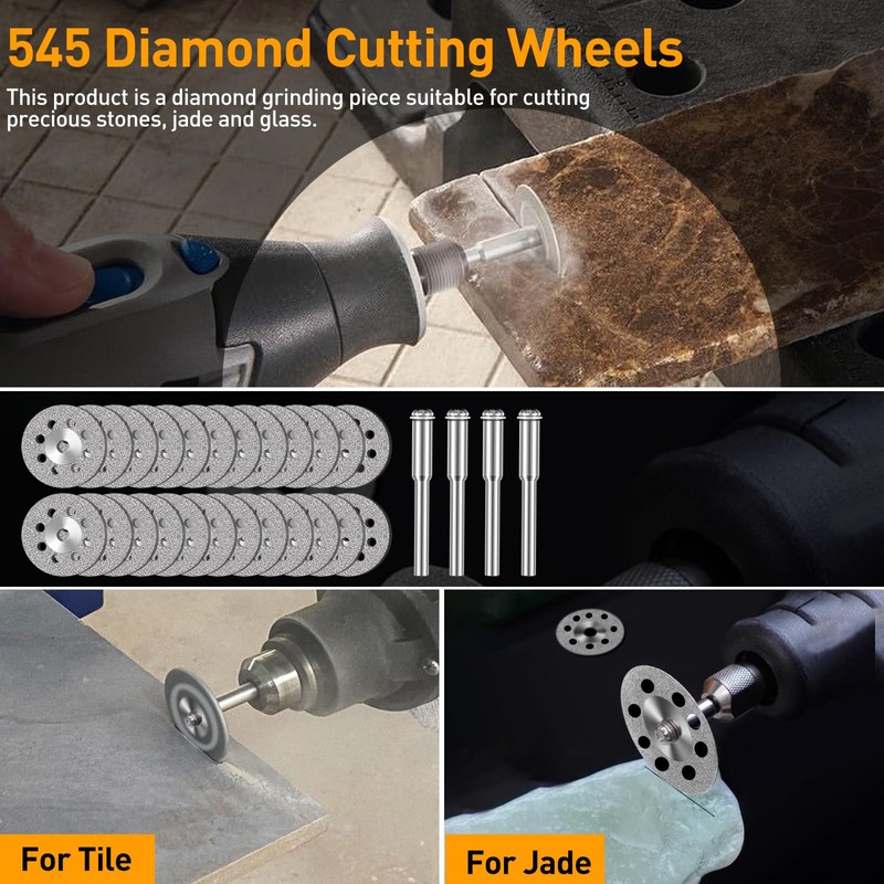 FOTYBEI 545 Diamond Cutting Wheel (30mm) 20pcs with 402 Mandrel