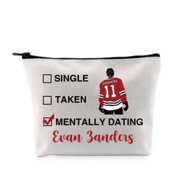 PYOUL Novel Inspired Gift Dating E Zanders Makeup Bag Hockey Romance Novel Cosmetic Bag Booktok Lover Gift (Dating E Zanders Bag)