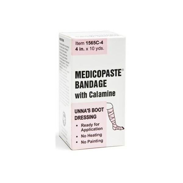 Graham-Field 1565C-4 Grafco Medicopaste Bandage with Calamine, 4" Width, 10 yd Length, Pack of 12