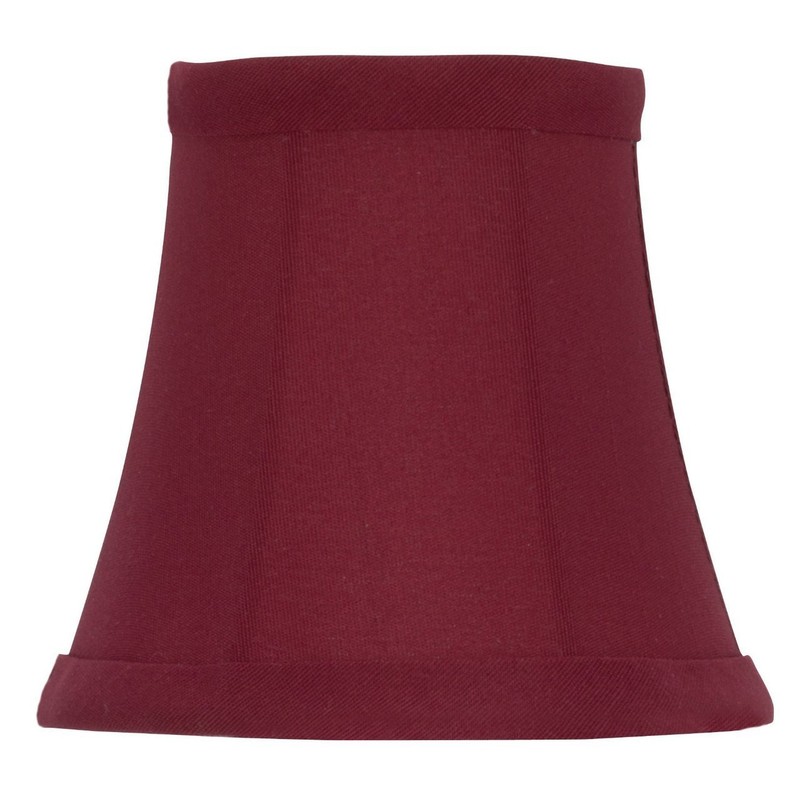 Upgradelights Red Silk 5 Inch Empire Clip on Chandelier Lampshade