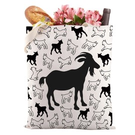 Goat Tote Bag Goat Lover Gift Goat Themed Gift Goat Owner Gift Beach Shopping Bag (TOTES goat ca)