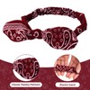Qianyu 3Pcs Elastic Paisley Bandanas Rabbit Ears Headbands Adjustable Headwraps