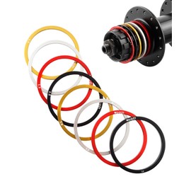 JUKOTA Pack of 8 Inner Bearing Spacer Bicycle Flywheel Washer Cassette Flywheel Hub Spacer Bicycle Bottom Bracket Axle Seal for MTB Road Bike Universal Bicycle Road Bike (1.5 mm + 2 mm)