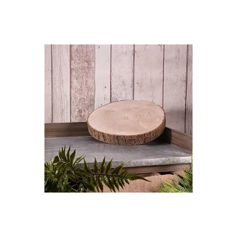 Log Slice Cakestand 20-24cm | Wooden Rustic Slab | Wedding
