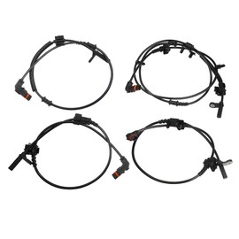 X AUTOHAUX Front Rear Left Right ABS Sensor, Wheel Speed Sensor, for Dodge Charger 2006-2010, Plastic, 4779247AC, Black, 4pcs