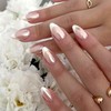Press on Nails Kurz - French Chrome Glazed Donut Weiß,