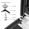 BLCCLOY 4 Sets Black 2020 Aluminum Extrusion Pivot Hinge Swivel