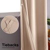 XWZO Blackout Curtains Shades Window Curtain Panels with Tiebacks- Noise