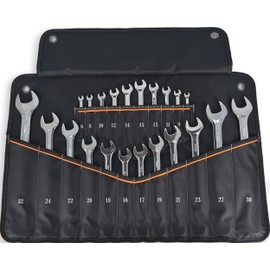 WELKINLAND 22-Pockets Wrench Tool Roll, 0.25-1.25" Wrench-Set Roll Holder Bag, Wrenches sleeve wrap, Wrenches pouch(Tools Are Not Included)
