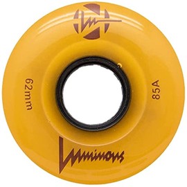 Luminous Wheels Luminous LED Quad Roller Skate Outdoor Wheels (4 Pack,Sunray Glow,62mmx30mm/85A)