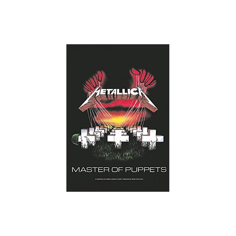 Heart Rock Original Metallica Master Of Puppets Flag, Fabric, Multicoloured,