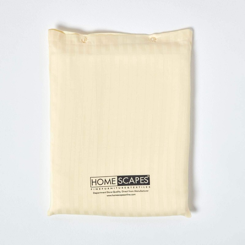Homescapes Damask Fitted Sheet 180 x 200 cm Vanilla with