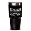 ODTGifts Funny Model Trains Tumbler Warning May Spontaneously Start Talking
