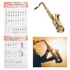Saxophone Fingering Chart, Coated Paper Sax Beginner Basics Exercise Comparison