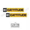 Aftermarket Caterpillar CATTITUDE Diesel Engine Replacement Vinyl Decals Stickers x2