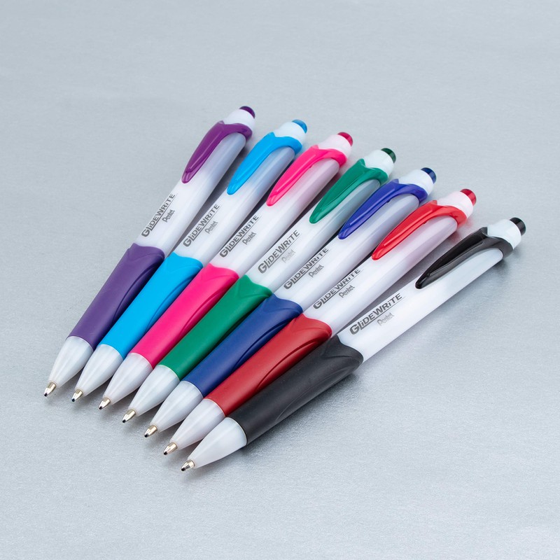 Pentel GlideWrite Ballpoint Pen with TechniFlo Ink, (1.0mm) Medium Line,