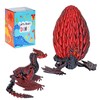 Jefuzh 3D Printed Dragon,Flying Mystery Dragon Eggs Easter Articulated Dragon,3D