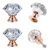 GKONGU Drawer Knobs, Pack of 10 Crystal Glass Door Knobs,