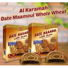 Maamoul: AL KARAMAH | Date Maamoul Whole Wheat| Middle Eastern cookie filled with luxury Saudi Date |320g Per 1 PC | 2 boxes