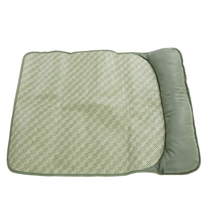 Dog Cooling Mat Breathable Portable Rattan Bed Pet Summer Sleeping