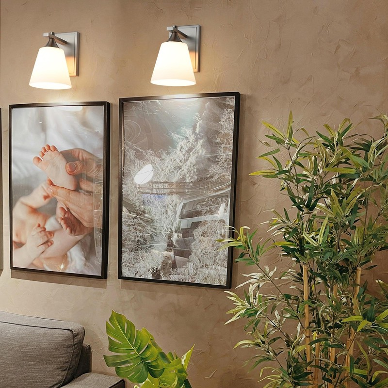 Brushed Nickel Wall Sconce Light, American Sconces Wall Lighting, Traditional