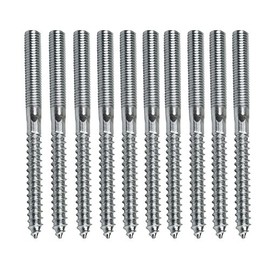 Stabilo-Sanitaer 10x Hanger Bolts M10 x 80 mm Thread Wood Screw Pipe Clamp Galvanised Mounting Material