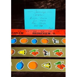 ORIGINAL JENNINGS V12-110  REEL STRIPS RIVIRIA ANTIQUE SLOT MACHINE REEL STRIPS