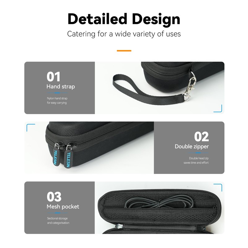 TELESIN Carrying Case for DJI Osmo Pocket 3, Travel Case